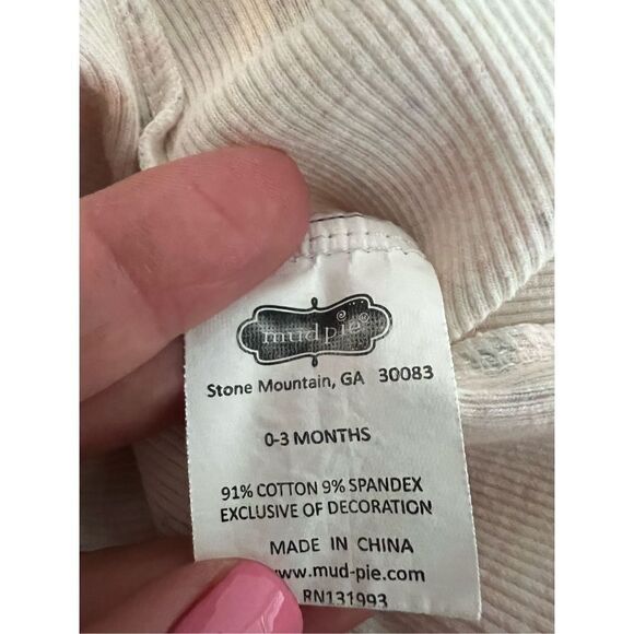 Mudpie Girls Romper Size 0/3m - Picture 3 of 3